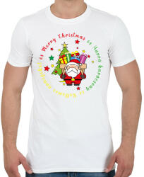 printfashion Karácsonyi - télapó - Férfi póló - Fehér (5596110)