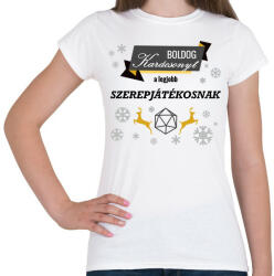 printfashion Boldog karácsonyt! (Szerepjátékosnak) - Női póló - Fehér (3784890)