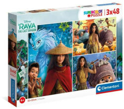 Clementoni SuperColor - Raya és az utolsó sárkány 3x48 db-os (25259)