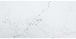 vidaXL Blat masă alb 100x50 cm 6 mm sticlă securizată design marmură (322258)