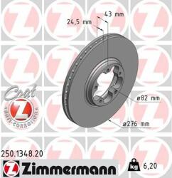 ZIMMERMANN Disc frana ZIMMERMANN 250.1348. 20 - automobilus