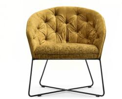 VOX bútor LAGO fotel, mustársárga bársony