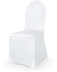PartyDeco Husă scaun elastică - albă