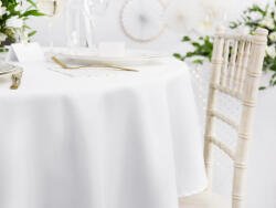 PartyDeco Fată de masă - albă, rotundă 230 cm Fata de masa