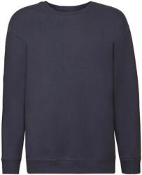 Fruit of the Loom Gyerek Pulóver Hosszú ujjú Fruit of the Loom Premium Set-In Sweat Kids - 164 (14-15), Mély sötétkék (navy)