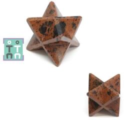  Merkaba Piatra Naturala Obsidian Mahon - 50x50 mm - ( XXL ) - Unicat