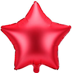 PartyDeco S. r. o Csillag alakú piros fólia lufi, 19"/48cm