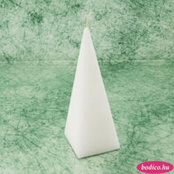 BODICO Piramis rusztikus gyertya * fehér * 25 cm (3223-04)