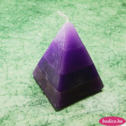 BODICO Piramis rusztikus gyertya * 4 rétegű - lila 7 cm (3224-05)
