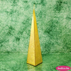 BODICO Piramis rusztikus gyertya * arany * 25 cm (3223-01)