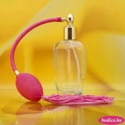 BODICO PRETTY" parfümszóró, gömbölyű formájú üveg * hosszú pumpával, 100 ml (1134)