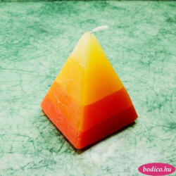 BODICO Piramis rusztikus gyertya * 4 rétegű - narancssárga 7 cm (3224-02)