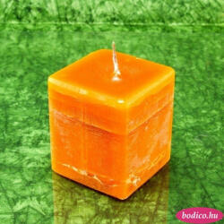 BODICO Narancs illatú gyertya * kocka - rusztikus 6 cm (3233-11)