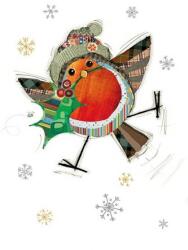 Bug Art Felicitare Robin Holly Xmas