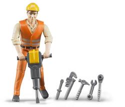 BRUDER Jucarie - Figurina muncitor constructor cu accesorii 60020 Bruder