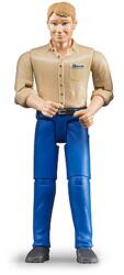 BRUDER Jucarie - Figurina barbat cu camasa bej si blugi albastri 60006 Bruder (60006) Figurina
