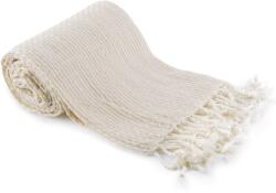 TEMPO KONDELA TEMPO-KONDELA TAVAU, pătură tricotată cu franjuri, bej / model, 150x200 cm Patura