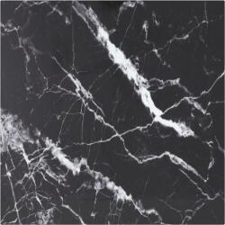 vidaXL Blat masă negru 50x50 cm 6 mm sticlă securizată design marmură (322270)