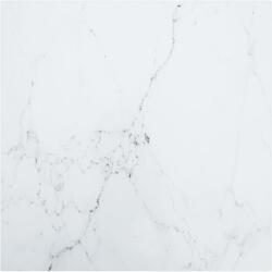 vidaXL Blat masă alb 50x50 cm 6 mm sticlă securizată design marmură (322254)