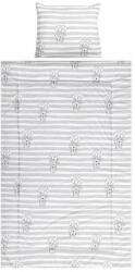 Lorelli - Lenjerie 3 piese Cosy , Striped, din Bumbac, 150x100 cm, Gri (10420015401) Lenjerii de pat bebelusi‎, patura bebelusi