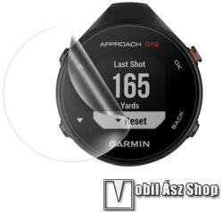 TPU okosóra képernyővédő fólia - CLEAR - 1db, törlőkendővel - A TELJES ELŐLAPOT VÉDI! - Garmin Approach G12