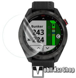 TPU okosóra képernyővédő fólia - CLEAR - 1db, törlőkendővel - A TELJES ELŐLAPOT VÉDI! - Garmin Approach S42