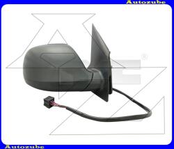 VW CARAVELLE T6 2019.08-től /SH, SG/ Visszapillantó tükör jobb, elektromos, fűthető-domború tükörlappal, fekete borítással (antenna nélkül) 337-0281
