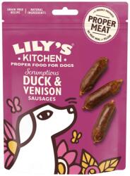 Lily's Kitchen Recompense pentru caini Lily's Kitchen Scrumptious Duck and Venison Sausages 70g