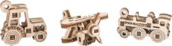 Wooden City Set puzzle mecanic 3D - Transport (3 buc)