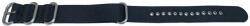  Curea NATO neagră canvas 22mm catarame zulu argintii -57207