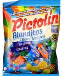 Pictolin Blanditos cukormentes gyümölcsös puhakaramell 65 g