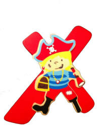 Fa betű X - piros kalóz