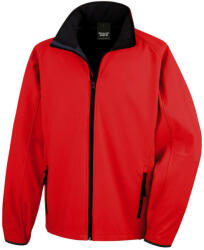 Result Férfi Softshell Hosszú ujjú Result Printable Softshell Jacket - L, Piros/Fekete