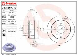 BREMBO Disc frana BREMBO 08. B667.11