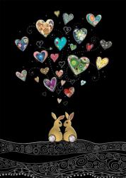 Bug Art Felicitare Love bunnies