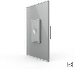 LIVOLO Intrerupator Simplu Cap Scara / Cruce cu Touch Livolo cu Rama Din Sticla 1M - Serie Noua - culoare gri
