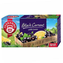 TEEKANNE Gyümölcstea TEEKANNE World of Fruits fekete ribizli és citrom 20 filter/doboz - robbitairodaszer