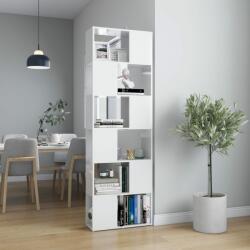 vidaXL Bibliotecă/Separator cameră, alb extralucios, 60x24x186 cm (809104) Biblioteca