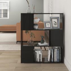 vidaXL Bibliotecă/Separator cameră, negru extralucios, 80x24x94 cm PAL (809132) Biblioteca