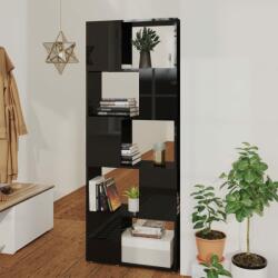 vidaXL Bibliotecă/Separator cameră, negru extralucios, 60x24x155 cm (809096) Biblioteca