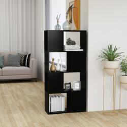 vidaXL Bibliotecă/Separator cameră, negru, 60x24x124, 5 cm, PAL (809081) Biblioteca
