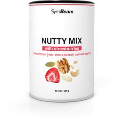 GymBeam Nutty Mix cu căpșuni 300 g