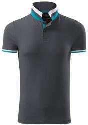 MALFINI Férfi galléros póló Collar Up - Világos antracit | S (2568313)