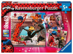 Ravensburger Miraculous, a hős katicabogár 3x49 db-os (05189) (55817)