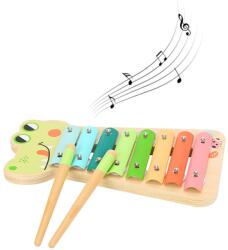 Tooky Toy Xilofon din lemn Tooky Toy - Crocodilul vesel (TF570) Instrument muzical de jucarie