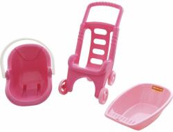 Polesie Set accesorii pentru papusi Polesie Toys - Pink line 3 in 1 (106891)