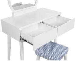 Songmics Fehér öltöző asztal 80 x 40 x 129 cm (RDT11W)