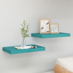 vidaXL Rafturi de perete suspendate 2 buc. albastru 40x23x3, 8 cm MDF (326613) Raft