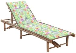 vidaXL Șezlong de grădină cu pernă, bambus (3061644)