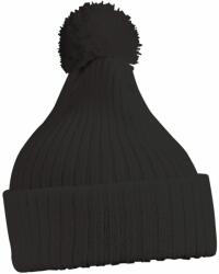 Myrtle Beach Căciulă tricotată cu pompom MB7540 - Neagră | uni (MB7540-13471)